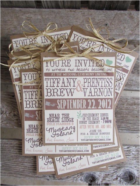 Wedding Invitations On A Budget Ideas Rustic Wedding Invitations This Could Be A Great Diy