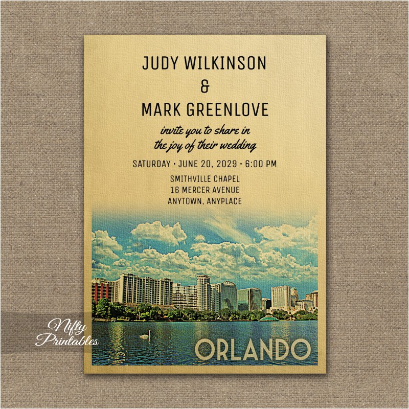 Wedding Invitations orlando Fl orlando Florida Wedding Invitation Printed Nifty Printables Wedding Invitations orlando Fl orlando Florida Wedding Invitation Printed Nifty Printables