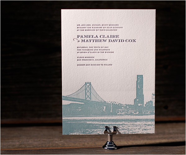 Wedding Invitations Sf Letterpress Wedding Invitations Charmed San Francisco