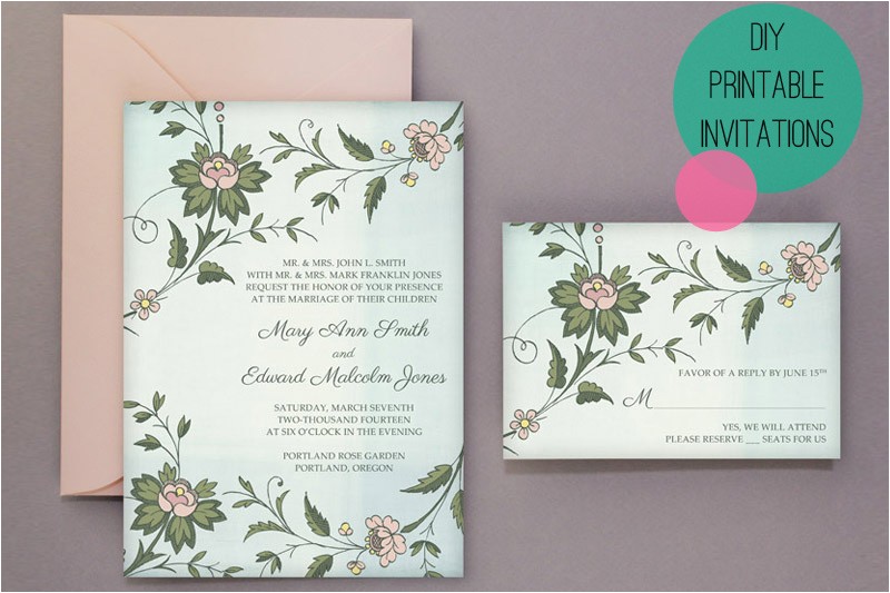 Wedding Invitations to Print at Home for Free Wedding Diy Free Printable Invitations Rsvp Bespoke