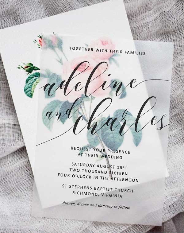 Wedding Invitations with Clear Overlay 10 Decorazioni Floreali Fai Da Te Wedding Wonderland