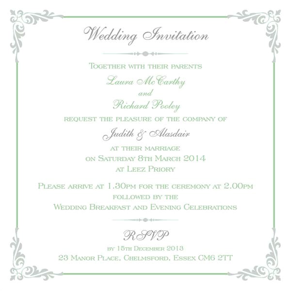 Wedding Invitations with Guest Names Printed Brambles Wedding Stationery Printed Names Wedding Invitations with Guest Names Printed Brambles Wedding Stationery Printed Names