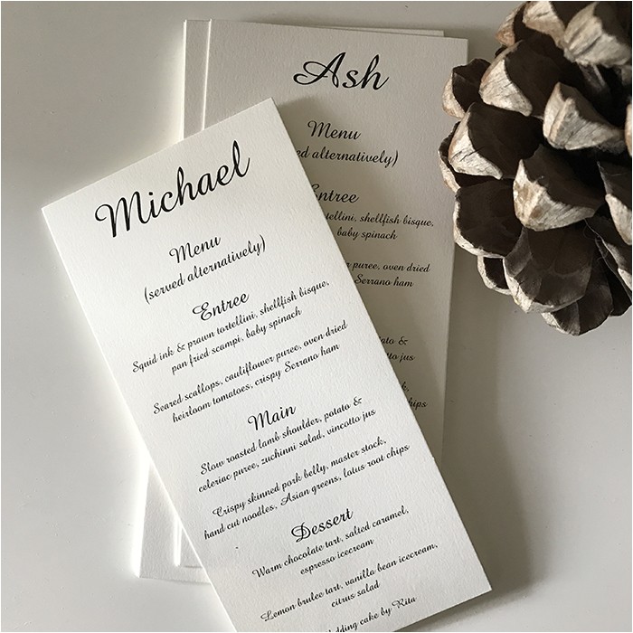 Wedding Invitations with Guest Names Printed Simple Personalised Wedding Menu Little Flamingo Wedding Invitations with Guest Names Printed Simple Personalised Wedding Menu Little Flamingo