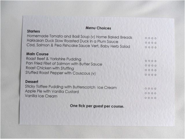 Wedding Invitations with Menu Choices Rsvp Cards with Menu Choice Menu Reply Cards Menu