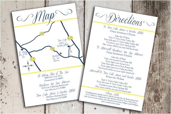 Wedding Invitations with Photo Insert Items Similar to Custom Wedding Map and Direction