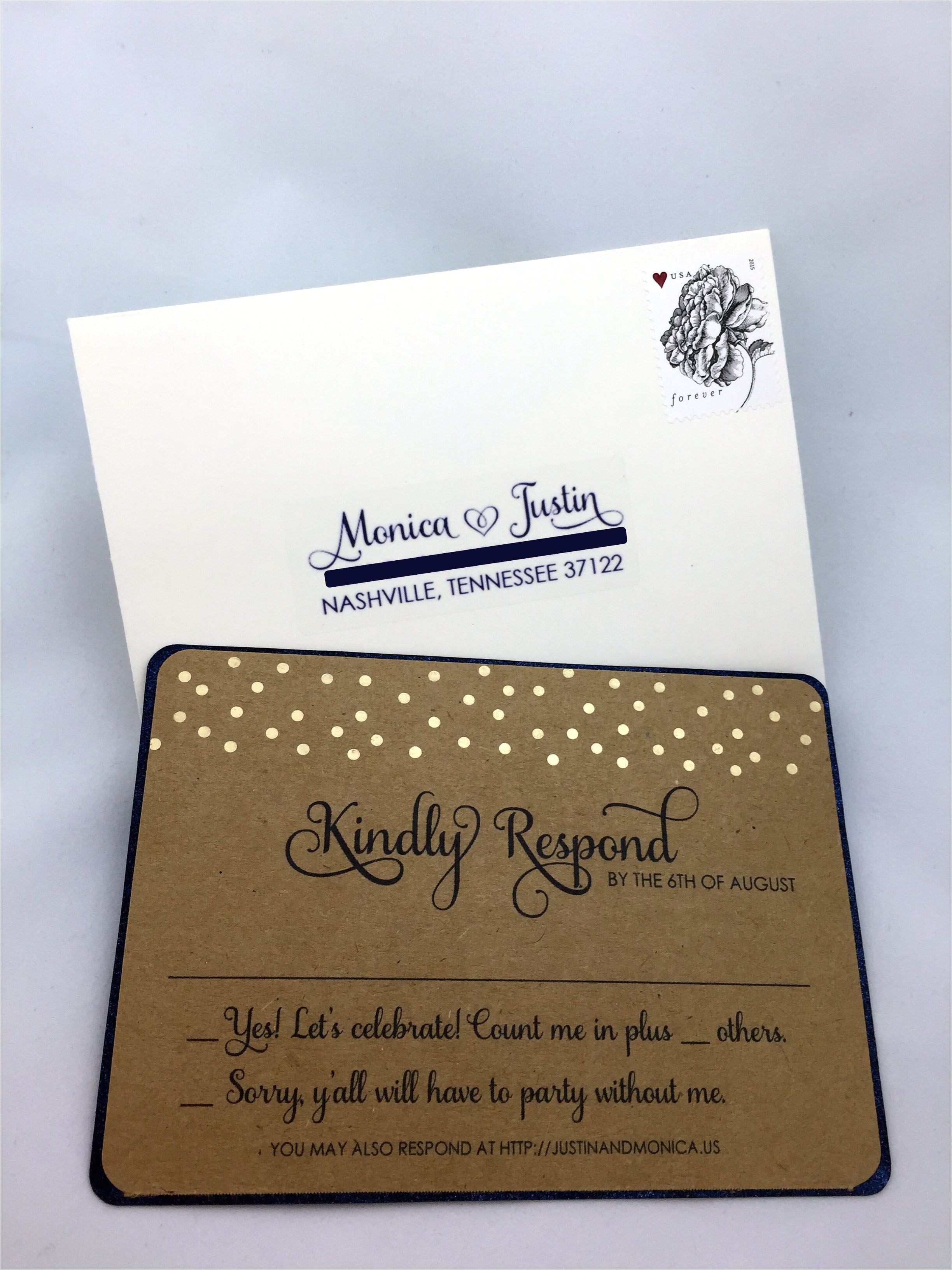 Wedding Invitations with Response Cards and Envelopes Invitations with Response Cards Wedding Invitations with