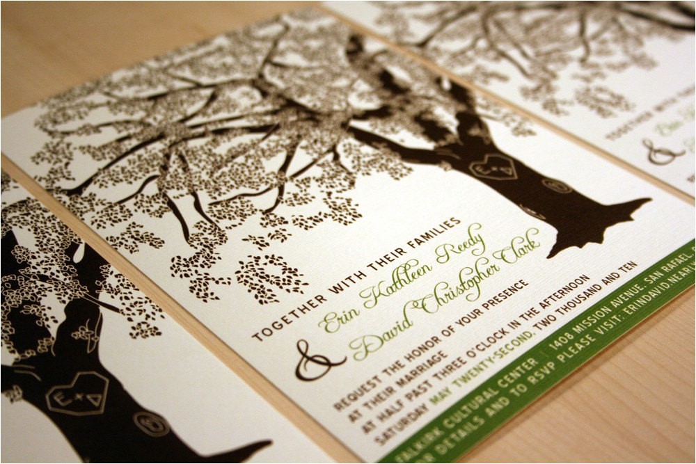 Wedding Invitations with Trees Grandfather Oak Tree Wedding Invitations Sample Customized