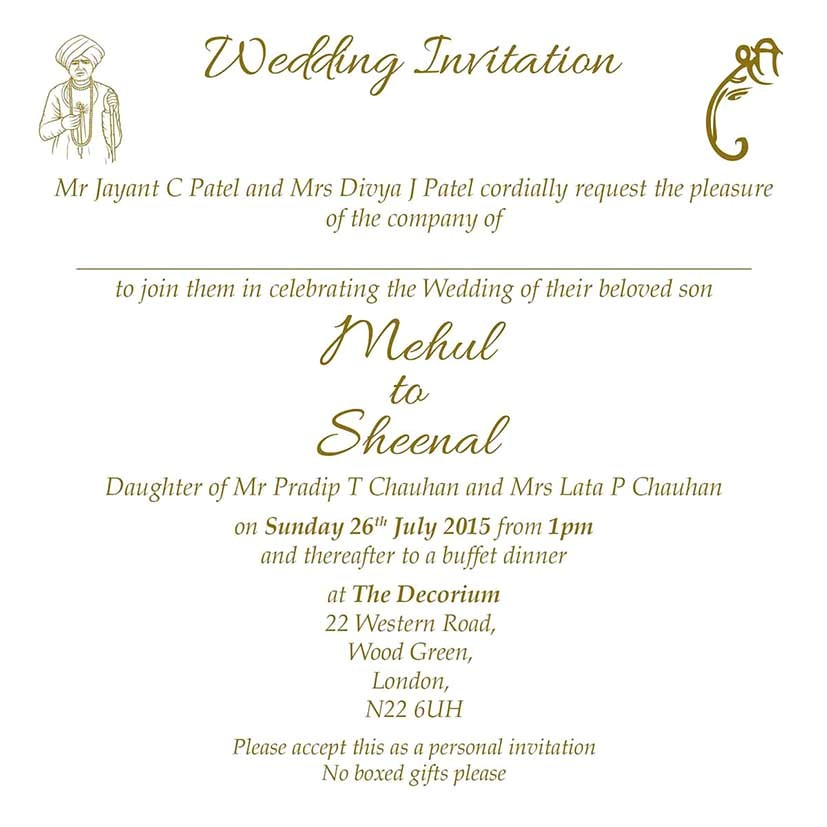 Wedding Invitations Wordings for Indian Weddings Hindu Wedding Invitation Wordings Click Here to View Our Wedding Invitations Wordings for Indian Weddings Hindu Wedding Invitation Wordings Click Here to View Our