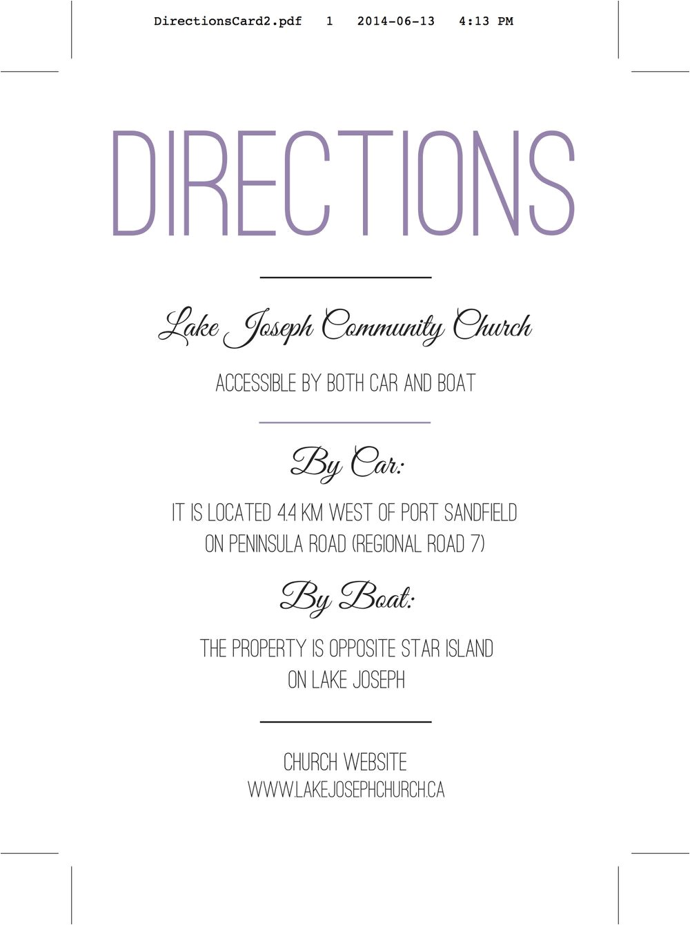 Wedding Invite Directions Template Wedding Invitation Directions Card Wedding Reception