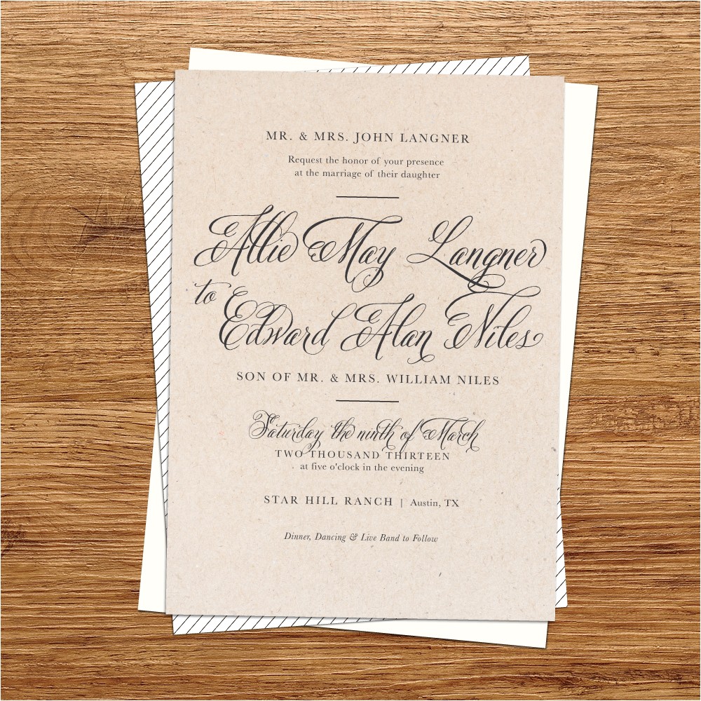 Wedding Invitions Rustic Wedding Invitations Ipunya