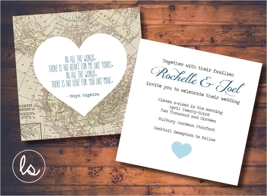What to Include In Destination Wedding Invitations Diy Printable Vintage Map Map Wedding Invitation