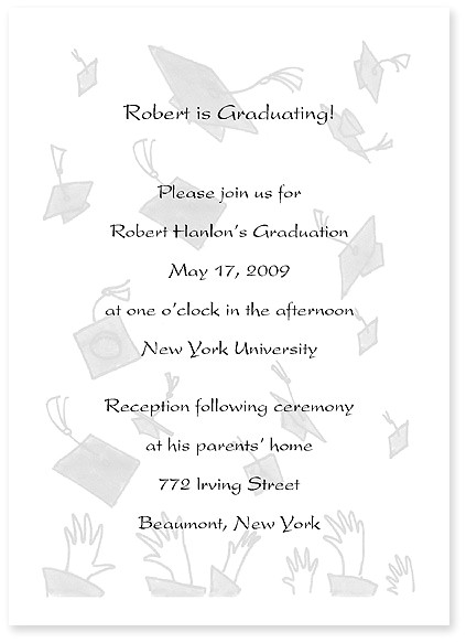 What to Write In A Graduation Invitation Graduation Announcement the Write Stuff