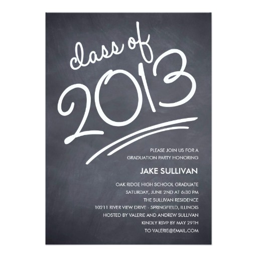 What to Write On A Graduation Party Invitation Chalkboard Writing Graduation Invitation Zazzle