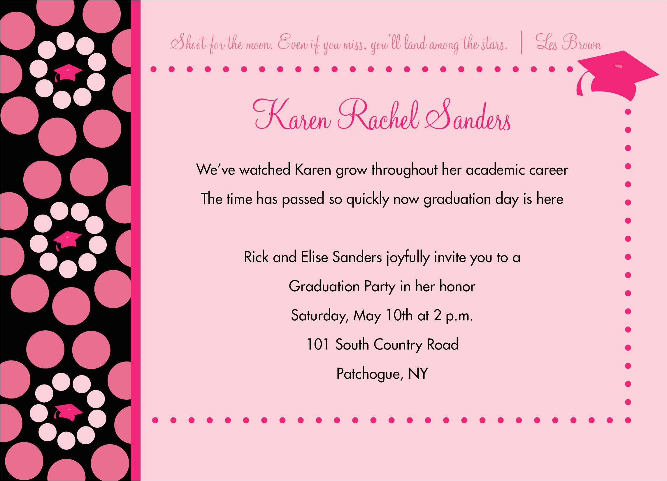 What to Write On A Graduation Party Invitation Invitation Card for Graduation Party Invitation for