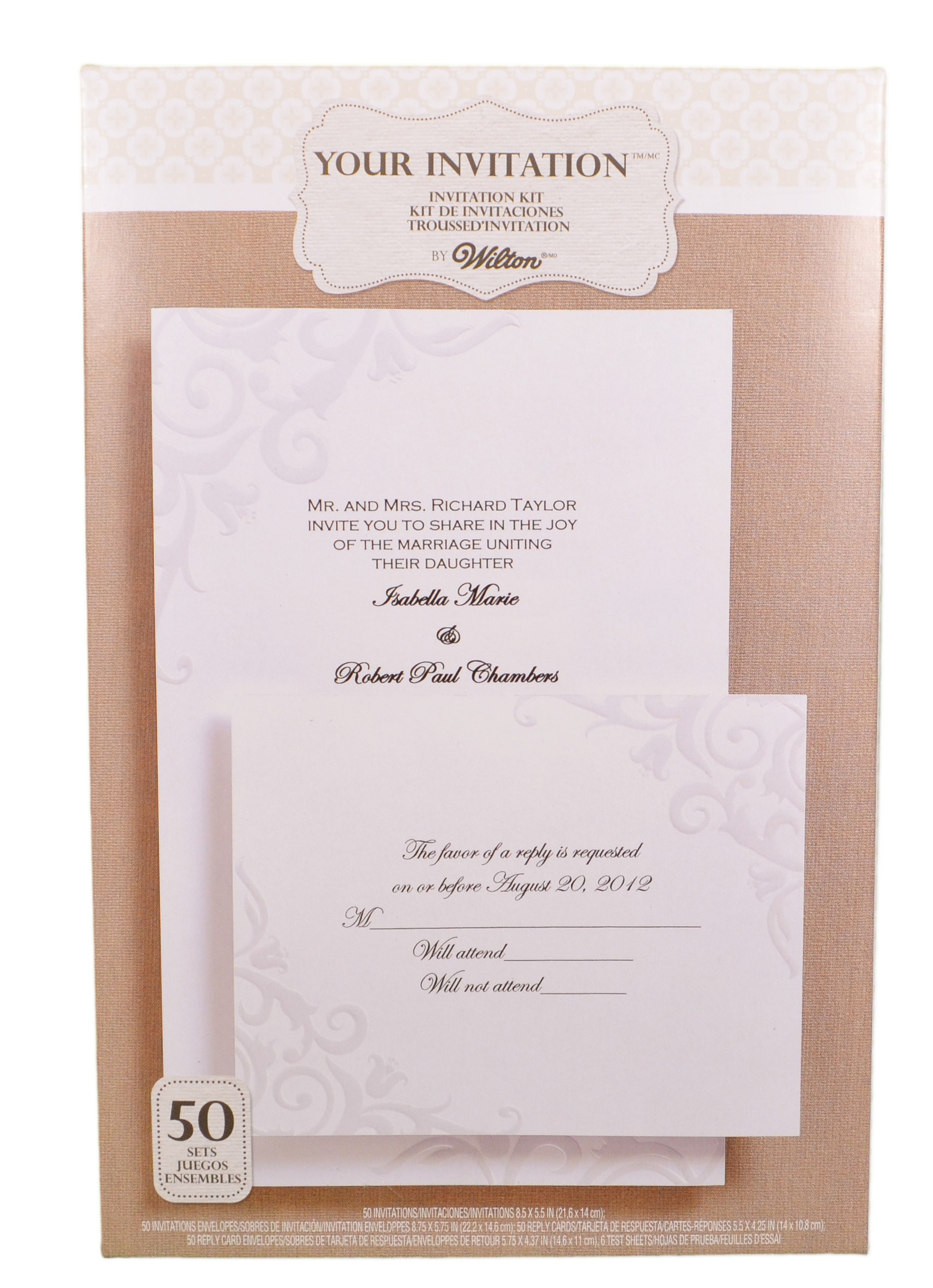 Wilton Wedding Invitation Templates Wilton Wedding Invitation Kit Lily Of the Valley Pearl 50