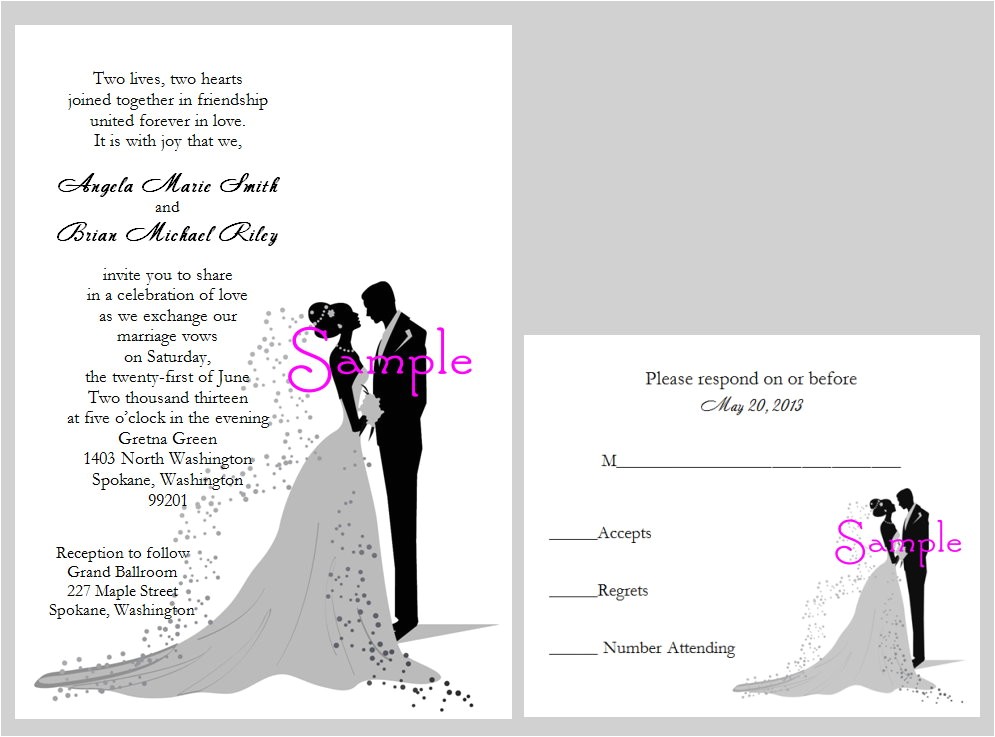 Wording for A Wedding Invitation by Bride and Groom Wedding Invitation From Bride and Groom