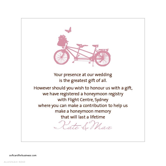 Wording for Wedding Invitations Money Instead Of Gifts Wedding Invitation Elegant Wording for Wedding