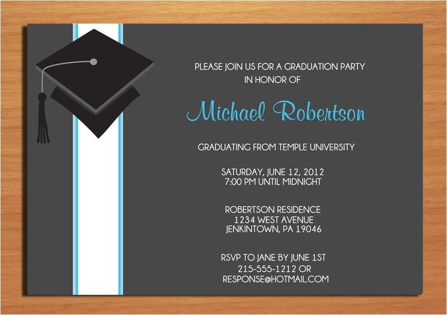 Words for Graduation Invitation Examples Of Graduation Party Invitations Wording