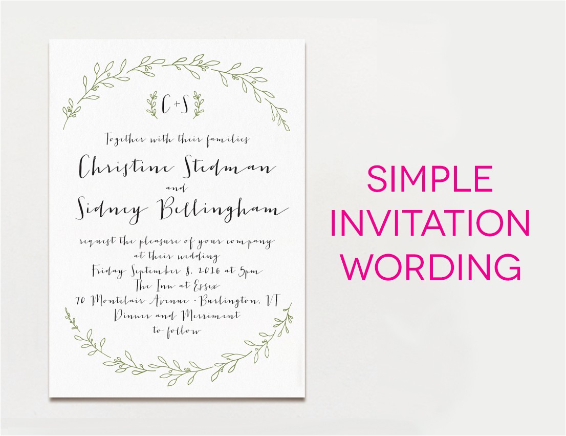 Words for Wedding Invitations 15 Wedding Invitation Wording Samples From Traditional to Fun
