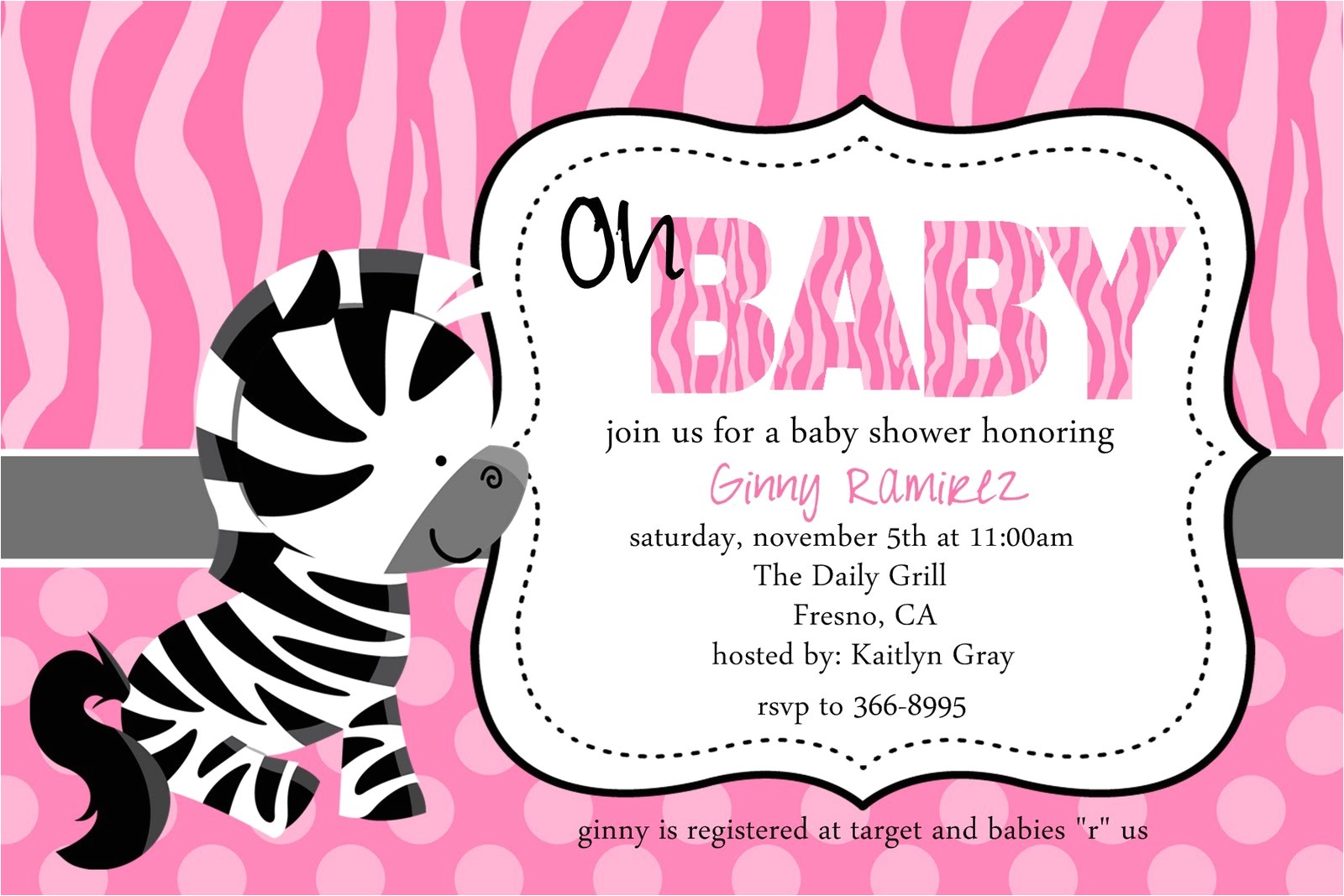 Zebra Baby Shower Invites Zebra Baby Shower Invitations Template Best Template