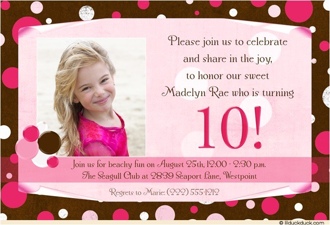 10th Birthday Party Invitation Wording 10th Birthday Invitation Wording A Birthday Cake
