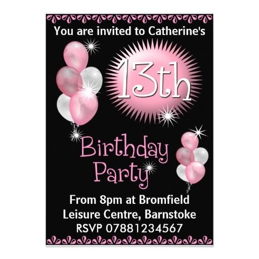 13th Girl Birthday Party Invitations 29 Best Images About 13th Birthday Party Invitations On