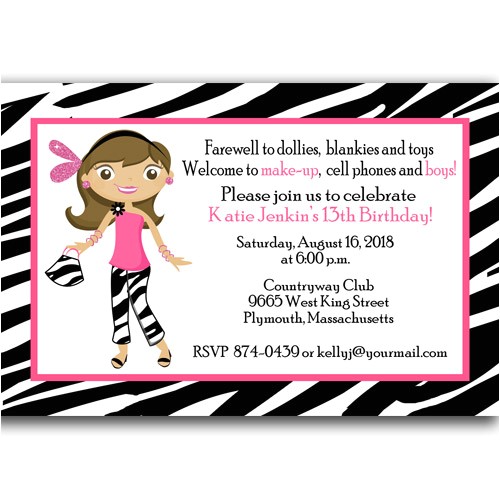 13th Party Invites 3 Nice Best 13th Birthday Party Invitations Cards