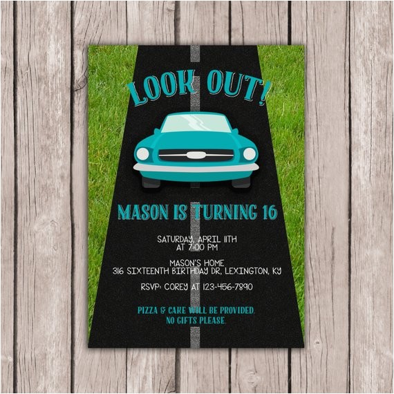 16th Birthday Party Invitations for Boys Printable 16th Sixteenth Birthday Party Invitation Boy 39 S