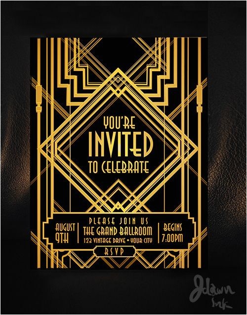 1920s Party Invitation Template Free 17 Best Images About Gatsby Invitation On Pinterest Art