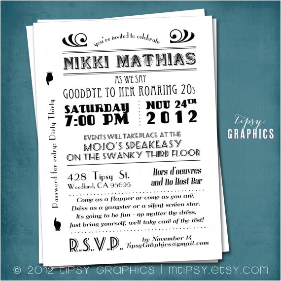 1920s Party Invitation Template Free Invitation Templates 1920s Http Webdesign14 Com