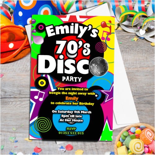 1970s Party Invitations 70s Birthday Party Invitations Collection On Ebay