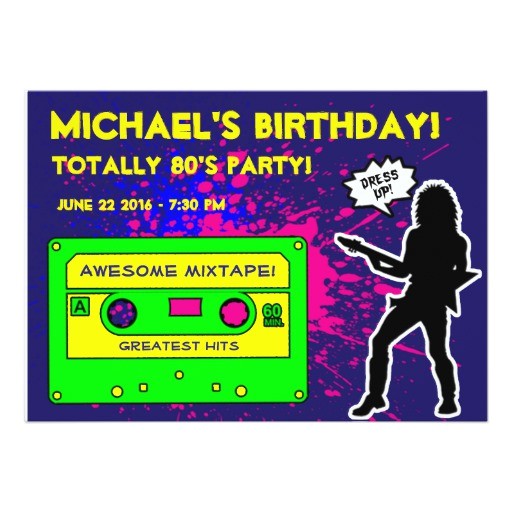 1980s Birthday Party Invitations 1980 39 S Birthday Party Invitation Zazzle