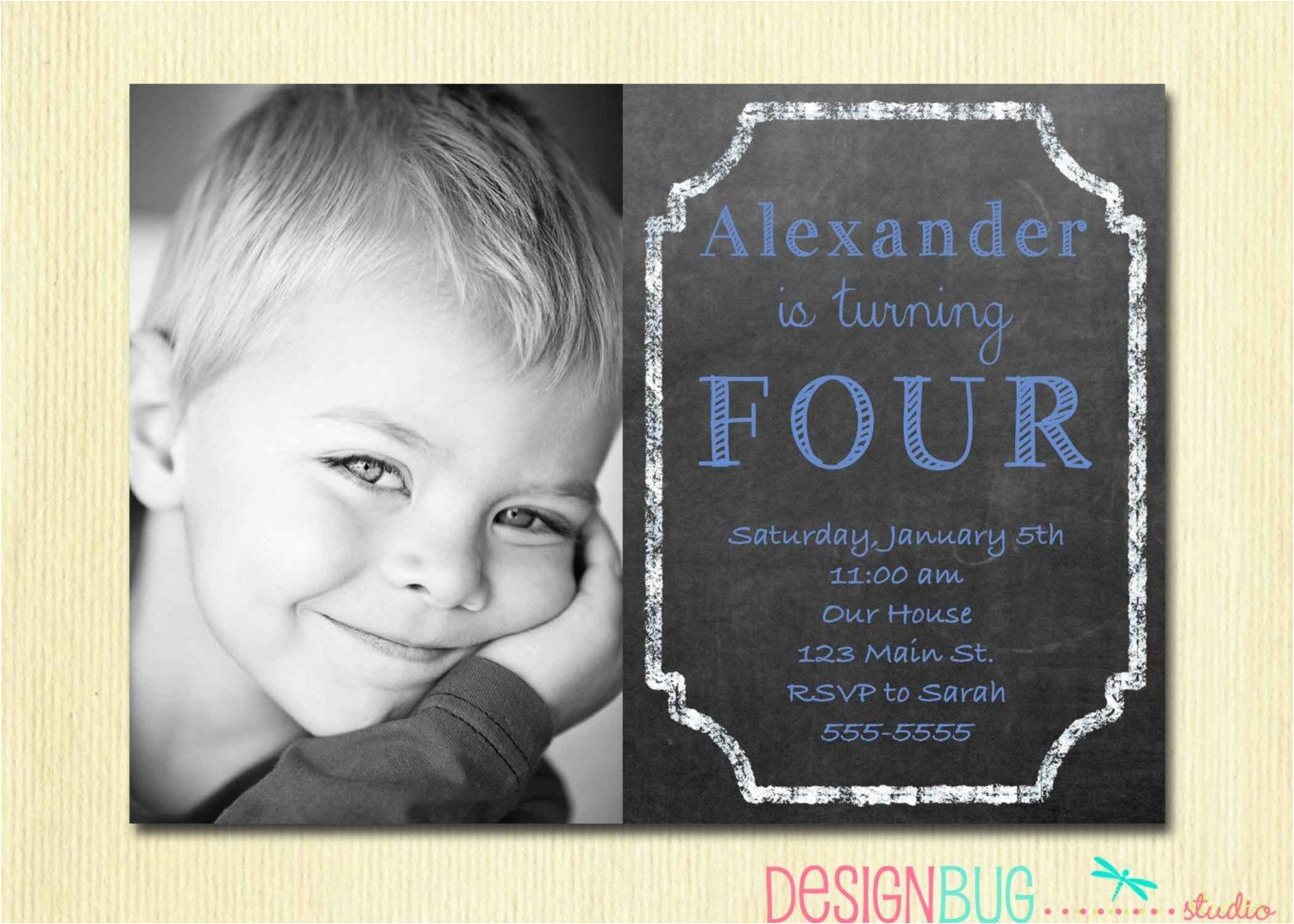 3 Year Old Boy Birthday Party Invitations Birthday Baby Boy Invitation 1 2 3 4 5 Year Old