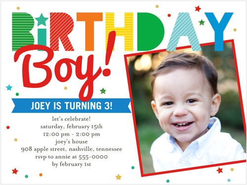 3 Year Old Boy Birthday Party Invitations Having A Ball 4×5 Invitation Card Birthday Invitations