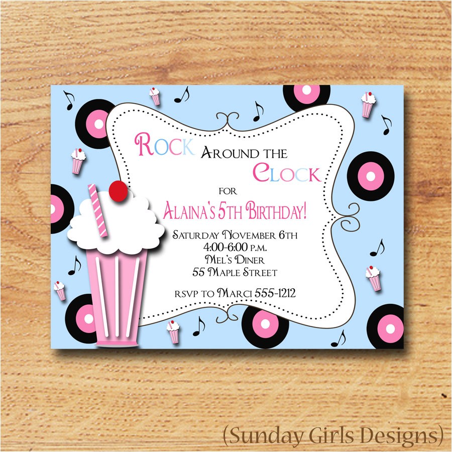50s theme Party Invitations 50s Party Invitations Cimvitation