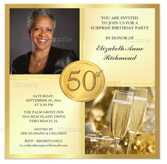 50th Birthday Party Invitations with Photo 45 50th Birthday Invitation Templates Free Sample