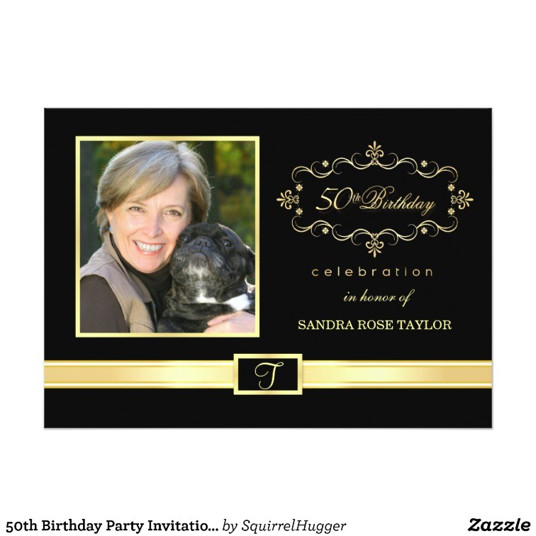 50th Birthday Party Invitations with Photo 50th Birthday Party Invitations with Photo Zazzle