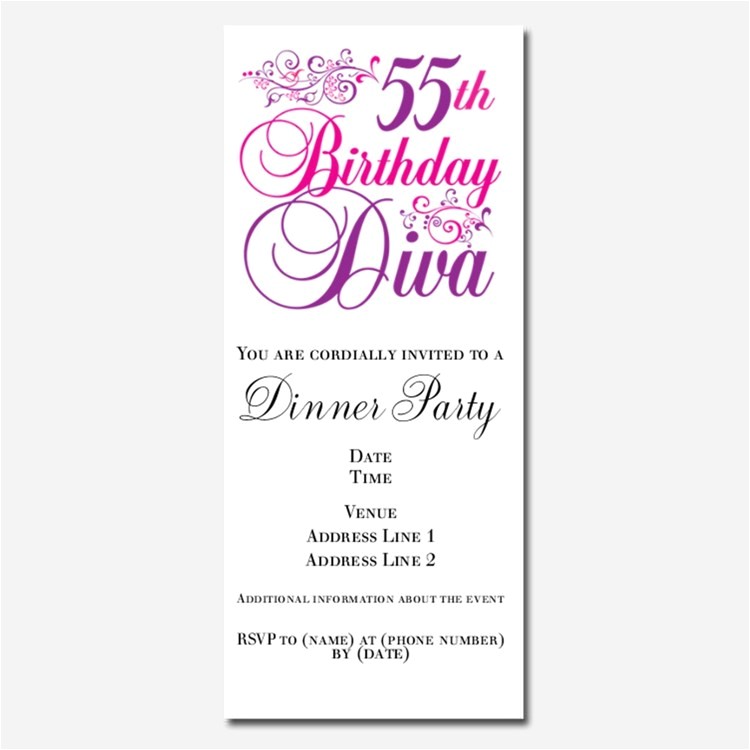 55th Birthday Party Invitations Happy 55th Birthday Invitations for Happy 55th Birthday