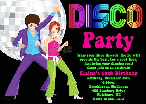70s Party Invitations Templates 70 39 S Disco Dance Party Birthday Invitations Printable or