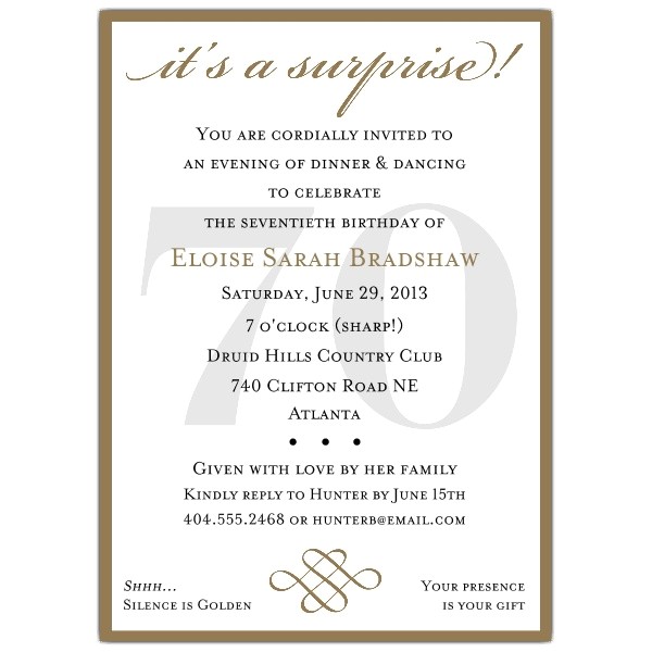 70th Birthday Party Invitations Wording 70th Birthday Party Invitation Wording Cimvitation