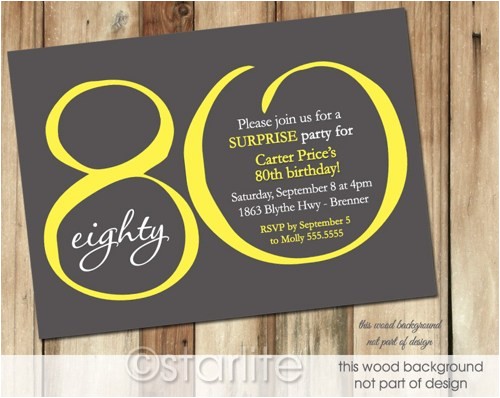 80 Year Old Birthday Party Invitations Free Printable 80th Birthday Invitations Drevio