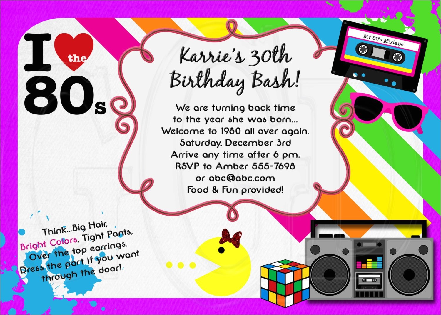 80s Bachelorette Party Invitations 1980 39 S Invitation 80 39 S theme Party Bachelorette