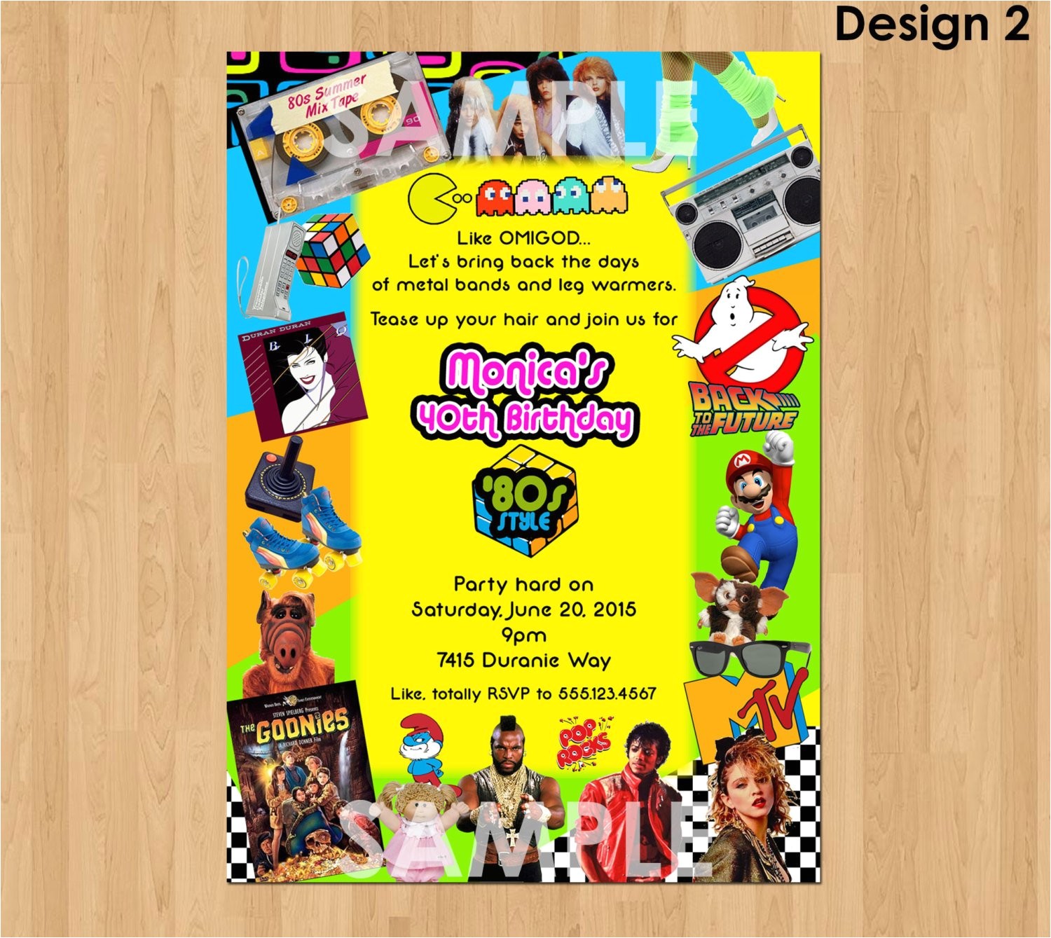 80s Party Invitations Free Printable 80s Birthday Invitation 80s Party Invitation 40th Birthday
