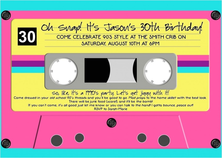 90s Party Invitations How to Plan A 90s Party Food Games and Decor Ideas