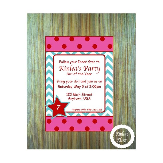 Accept Birthday Party Invitation American Girl Party Invitations Printable Accept Birthday Party Invitation American Girl Party Invitations Printable