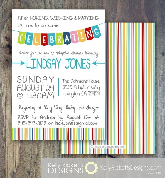 Adoption Party Invitation Wording Celebrate Adoption Invitation Shower Party or Finalization