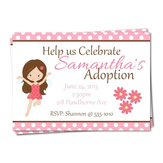 Adoption Party Invitation Wording Fairy Adoption Party Invitations Adoption by