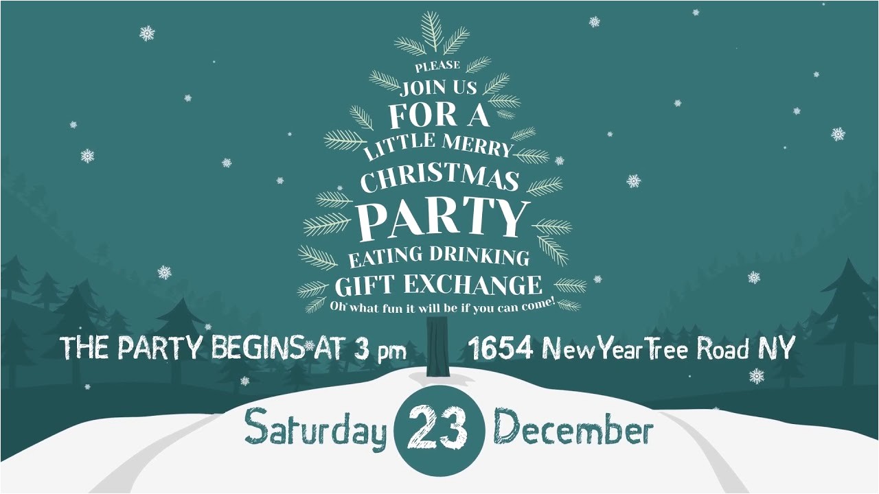 After Christmas Party Invitations Christmas Party Invitation after Effects Template From