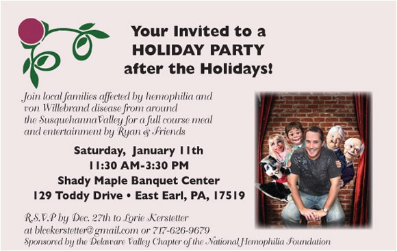 After Christmas Party Invitations Delaware Valley Chapter Of the Nhf