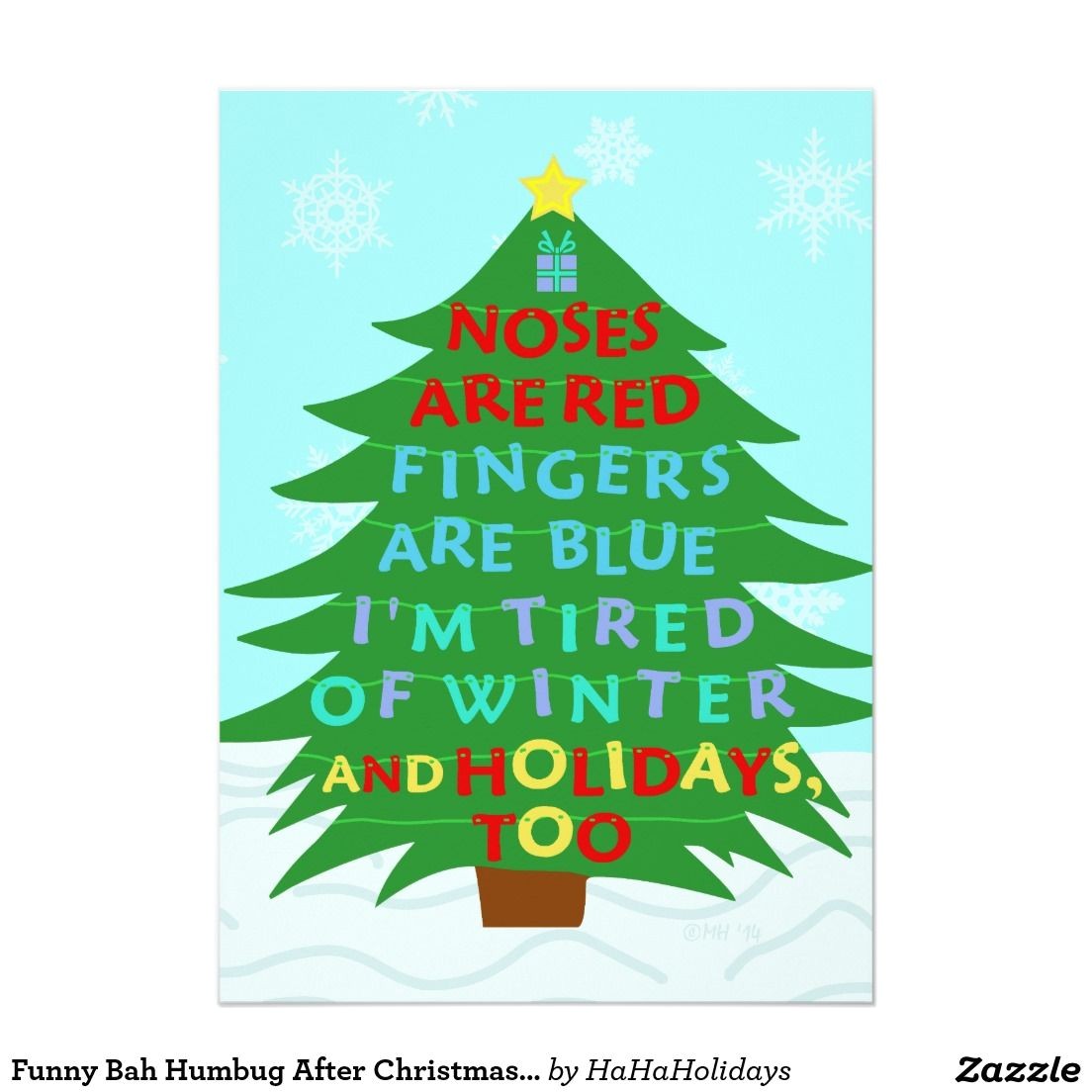 After Christmas Party Invitations Funny Bah Humbug after Christmas Holiday Party Invitations